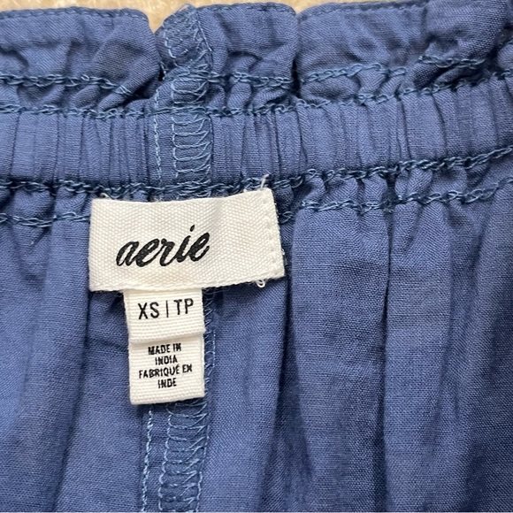 Aerie Skirt Womens Extra Small Blue Green Floral Mini Skirt Lined Elastic Waist - Picture 3 of 7